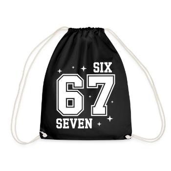 67 - Six Seven SixSeven 6-7  - Drawstring Bag - black - Front