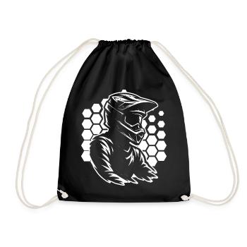 Motocross motif that works immediately - Drawstring Bag - black - Front