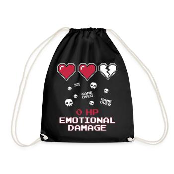 Pixel des dégâts émotionnels - Sac de sport léger - noir - Devant