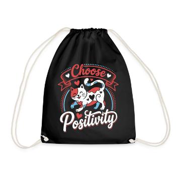 Choisissez Positive Cat - Sac de sport léger - noir - Devant