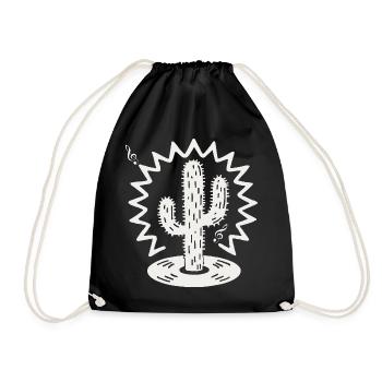 Silhouette de la sérénade du cactus - Sac de sport léger - noir - Devant