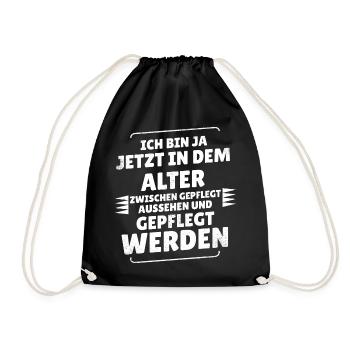 Pensioner Saying - Drawstring Bag - black - Front