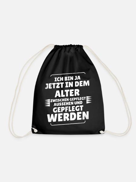 Rentner Spruch - Turnbeutel - Schwarz