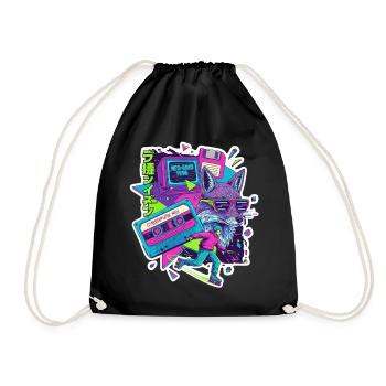 Cyberpunk des années 90 - Sac de sport léger - noir - Devant