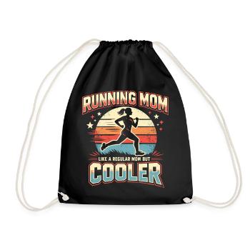 Running Mom | Like A Regular Mom But Cooler Frauen - Turnbeutel - Schwarz - Vorne