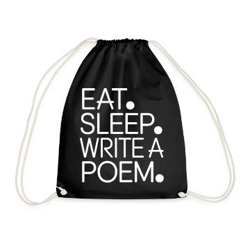 Mange, dors, écris un poème - Sac de sport léger - noir - Devant