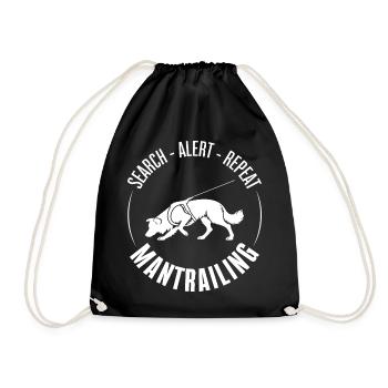 Border Collie Mantrailing Dog Sport Search Dogs - Drawstring Bag - black - Front