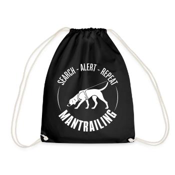 Foxhound Mantrailing Hundesport Suchhunde Wilsigns - Turnbeutel - Schwarz - Vorne