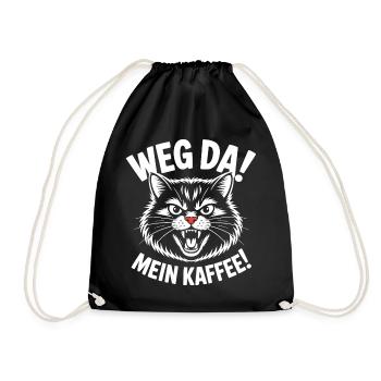 Weg da Mein Kaffee Katze - Turnbeutel - Schwarz - Vorne