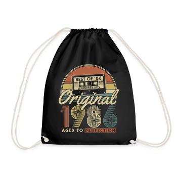 Cadeau d’anniversaire du 40e anniversaire Vintage Vintage 1986 - Sac de sport léger - noir - Devant