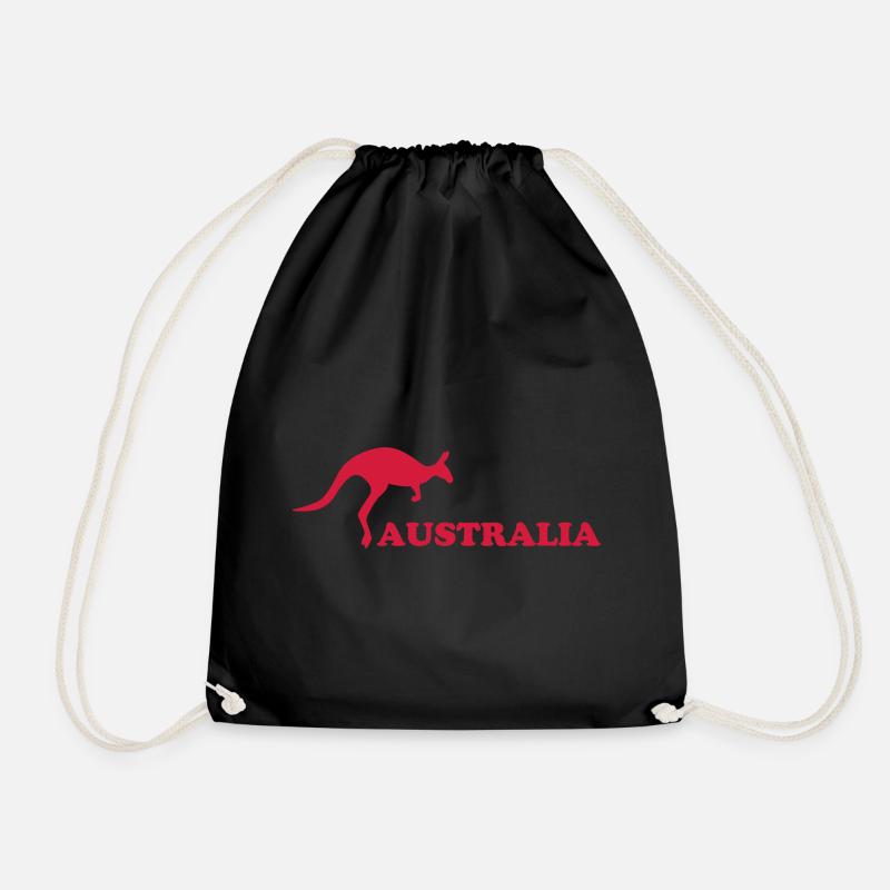 Australien - Australia - Turnbeutel - Schwarz