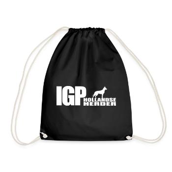 IGP HOLLANDSE HERDER Wilsigns Dog Sports Dogs - Drawstring Bag - black - Front