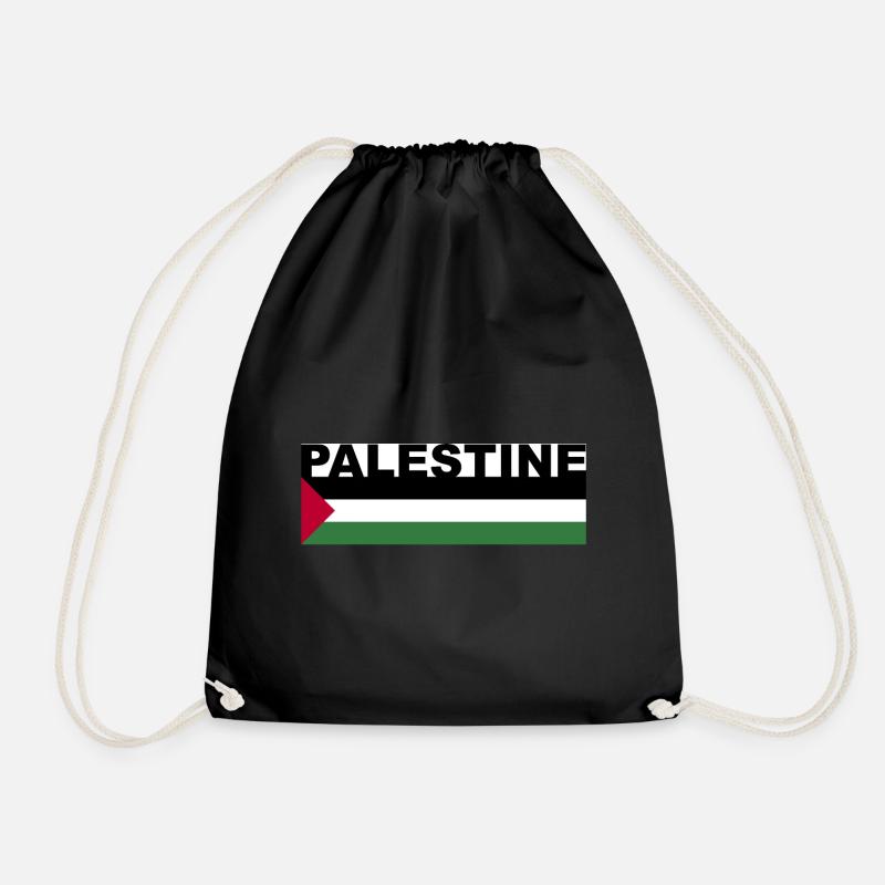 Palestine - Drawstring Bag - black