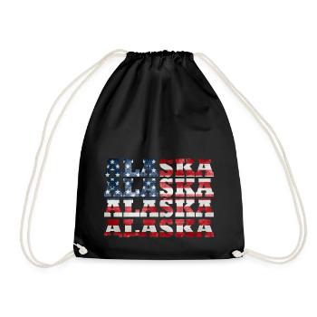 Alaska - Drawstring Bag - black - Front