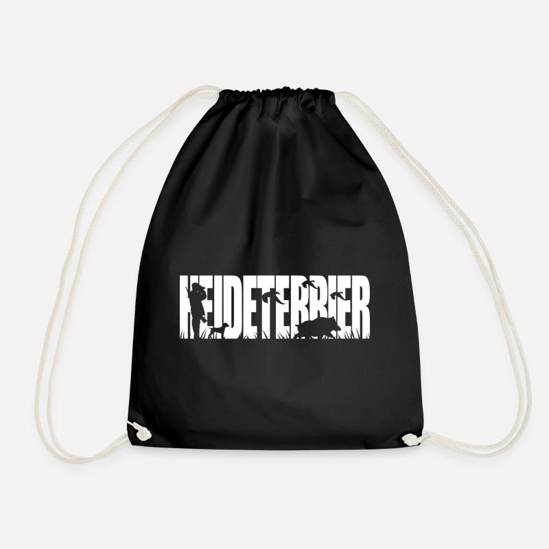 HEIDETERRIER Jagdhund Jagdhunde Wilsigns - Turnbeutel - Schwarz