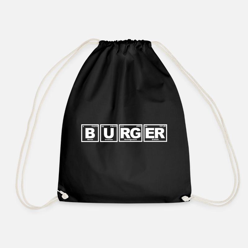 Burger: Periodensystem - Chemie - Elemente - Wort - Turnbeutel - Schwarz