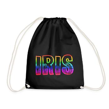 iris rs regenbogen - Turnbeutel - Schwarz - Vorne