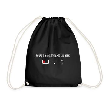 Source d anxiété chez un Geek - Sac de sport léger - noir - Devant