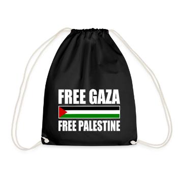Free palestine free gaza - Turnbeutel - Schwarz - Vorne