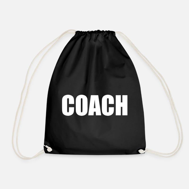 Coach auf dem rücken - Turnbeutel - Schwarz