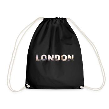 London City Skyline - Turnbeutel - Schwarz - Vorne