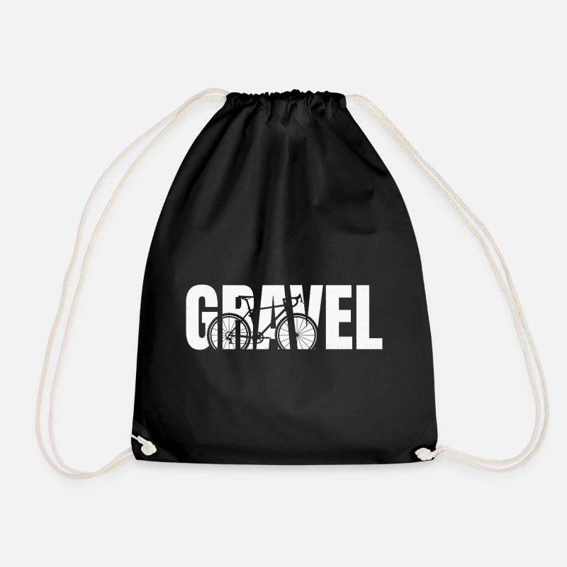 Gravel Typography - Turnbeutel - Schwarz