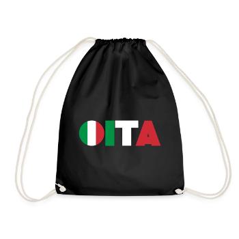 Italien - Turnbeutel - Schwarz - Vorne