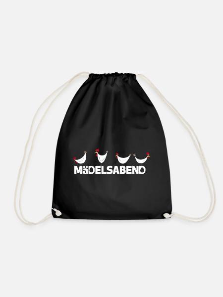 Ladies Night - Bachelor Party - Girls' Night - Chickens - Drawstring Bag - black