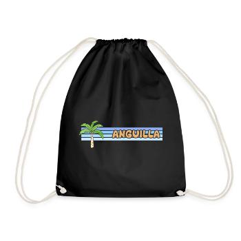 Geschenk für Anguilla - Turnbeutel - Schwarz - Vorne