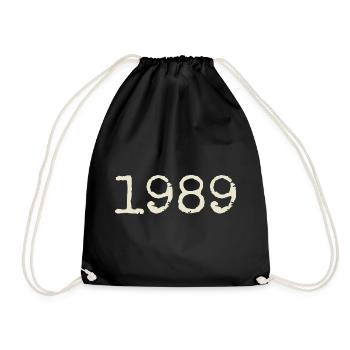 1989 Birthday Gift - Awesome since 1989 - Drawstring Bag - black - Front