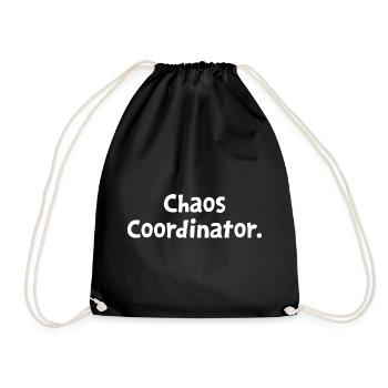 Chaos-Koordinator Lustige Sarkastische Mama Papa Preschol - Turnbeutel - Schwarz - Vorne