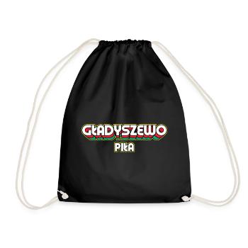Gładyszewo Piła. Name des Retro-Bezirks - Turnbeutel - Schwarz - Vorne