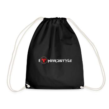 I love Hardstyle - Turnbeutel - Schwarz - Vorne