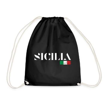 SICILE SICILIA ITALIE ITALIA VACANCES (w) - Sac de sport léger - noir - Devant