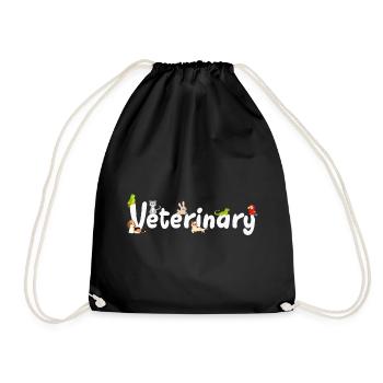 Veterinarian Veterinarian - Drawstring Bag - black - Front