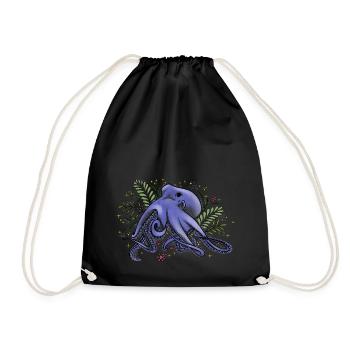 Octopus - Under the sea - Drawstring Bag - black - Front
