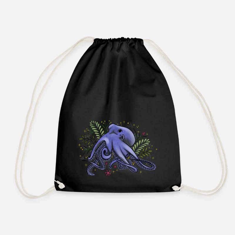 Oktopus - Under the sea - Turnbeutel - Schwarz