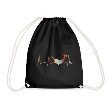 Narval battement de cœur - Sac de sport léger - noir - Devant