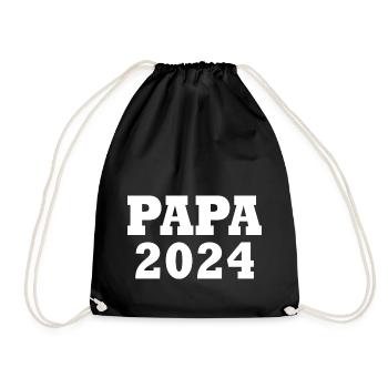 Papa 2024 - Turnbeutel - Schwarz - Vorne