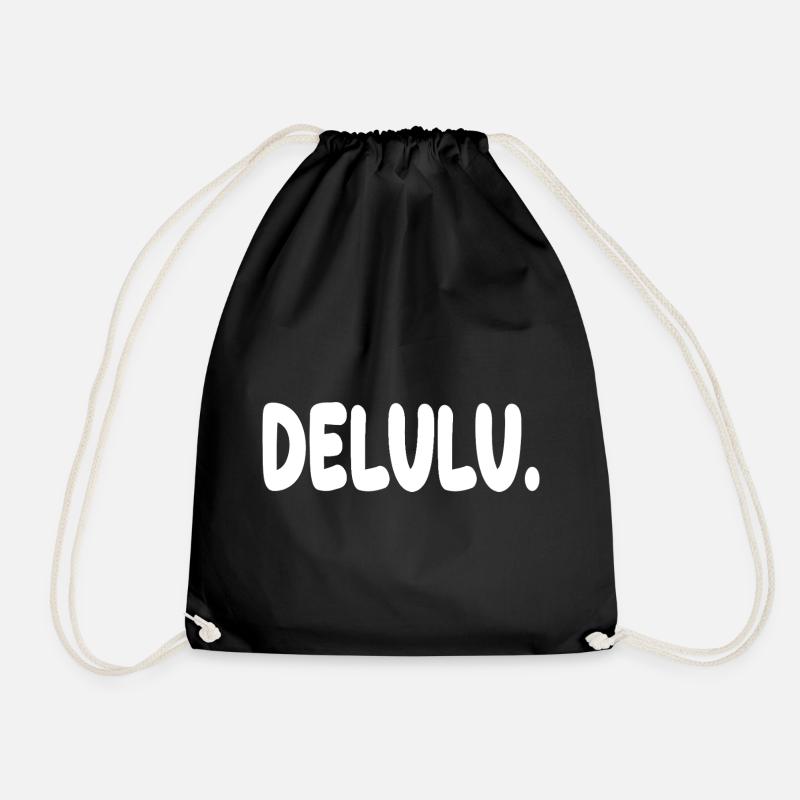 Abstract Floral Pattern in Soft Pastel Tones - Drawstring Bag - black