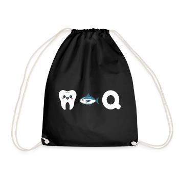 DTQ Funny French Pun Humorous Design - Drawstring Bag - black - Front