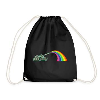 Peace chariot - Drawstring Bag - black - Front