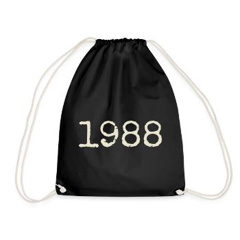 Geburtstagsgeschenk 1988 – Großartig seit 1988 - Turnbeutel - Schwarz - Vorne