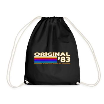 Original 83 Rainbow Retro Logo - Drawstring Bag - black - Front