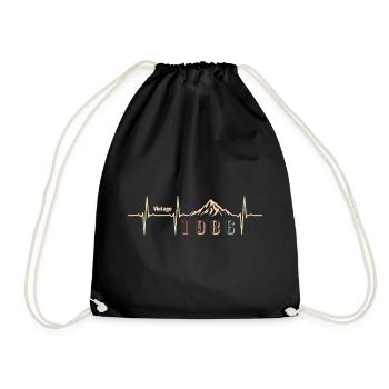 Retro Street 40 Years Forties Gift 1986 - Drawstring Bag - black - Front