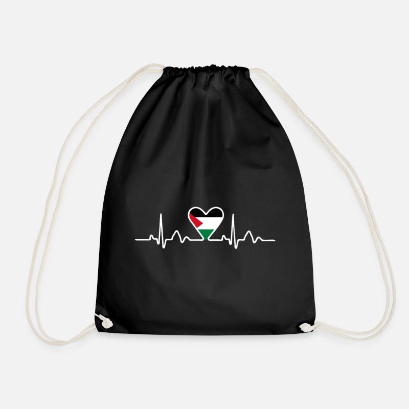 Palestine - Drawstring Bag - black