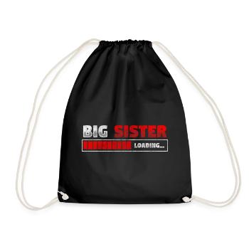 Siblings Little Sister Pregnant - Drawstring Bag - black - Front