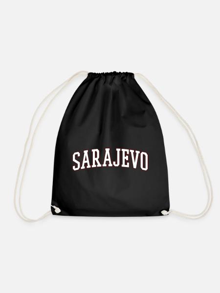 Lettres en gras de Sarajevo - Sac de sport léger - noir