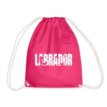 LABRADOR Jagdhund Jagdhunde Labbi Wilsigns - Turnbeutel - Fuchsia - Vorne