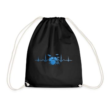 Men's Percussionist Drummer Drummer - Drawstring Bag - black - Front